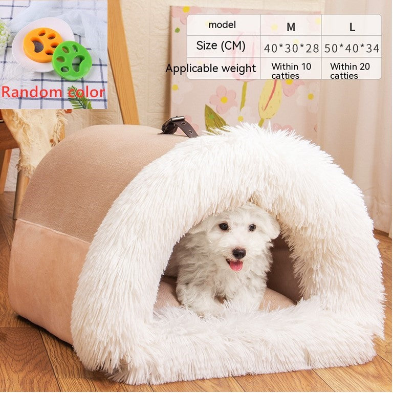 cooling pet New Splice Portable Pet Nest Portable Autumn And Winter Warm Dog Nest Moisture-proof Long Fur Cat Nest Cross Border Pet Nest
