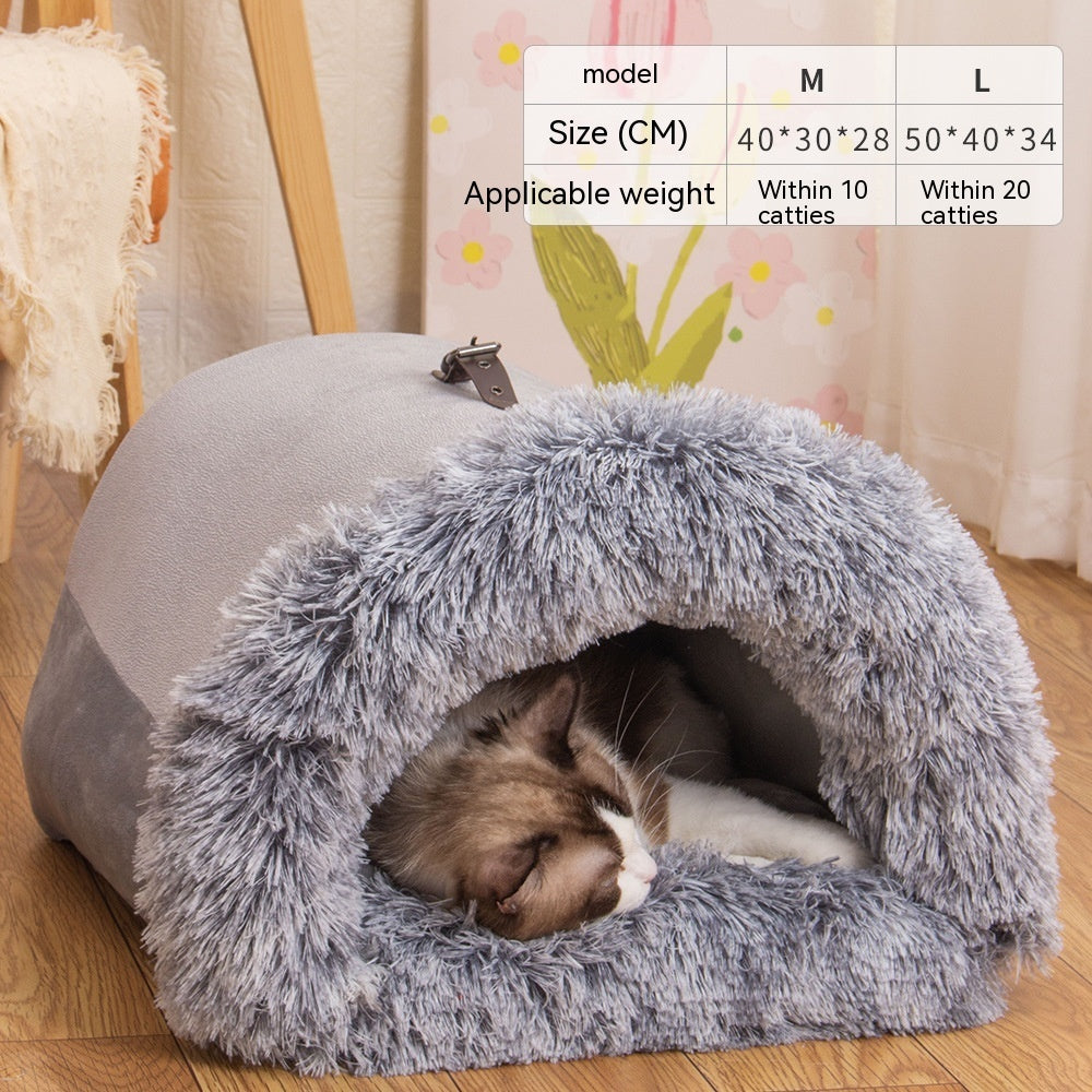 cooling pet New Splice Portable Pet Nest Portable Autumn And Winter Warm Dog Nest Moisture-proof Long Fur Cat Nest Cross Border Pet Nest